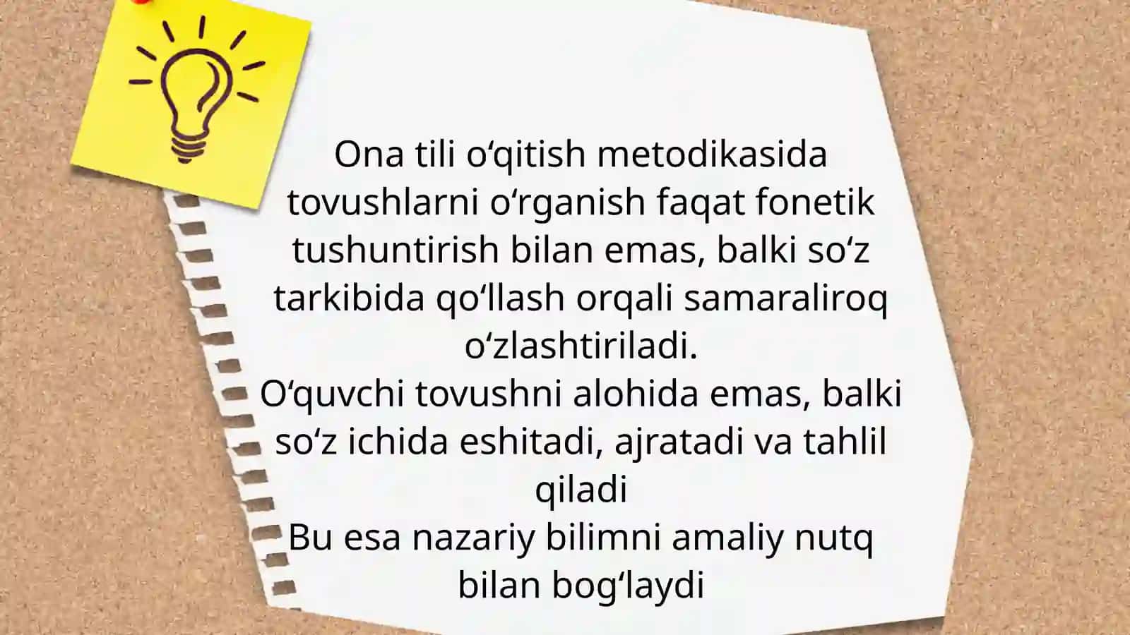 Unli va undosh tovushlarni o'rgatishda leksik mashqlarni tashkil etish 3