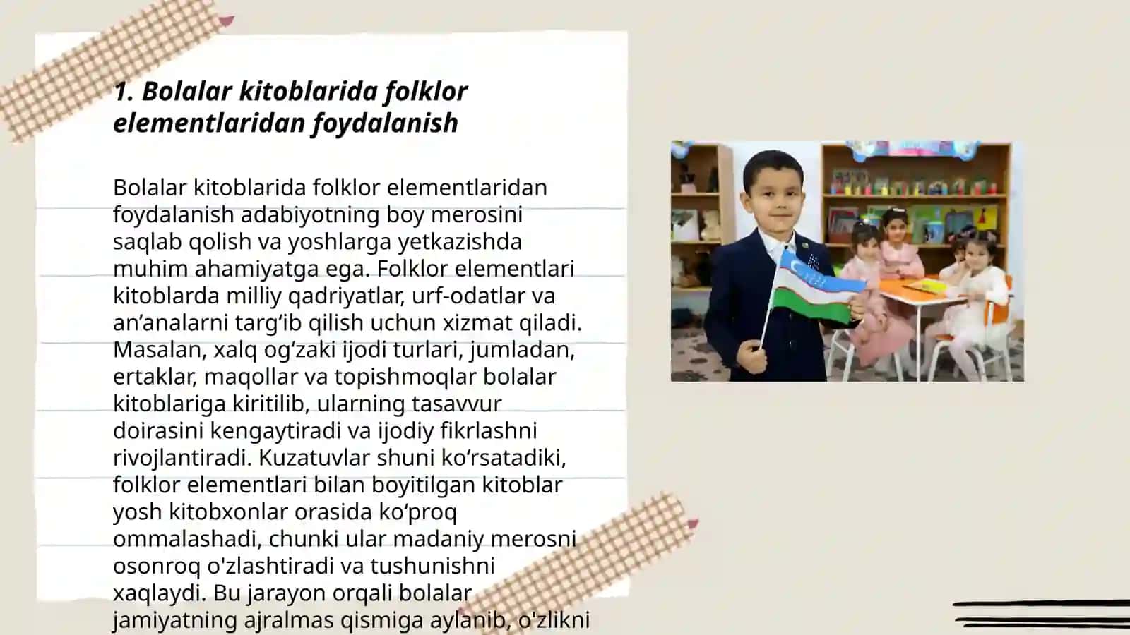 Bolalar adabiyotida folklozimdan foydalanish mahorati 3