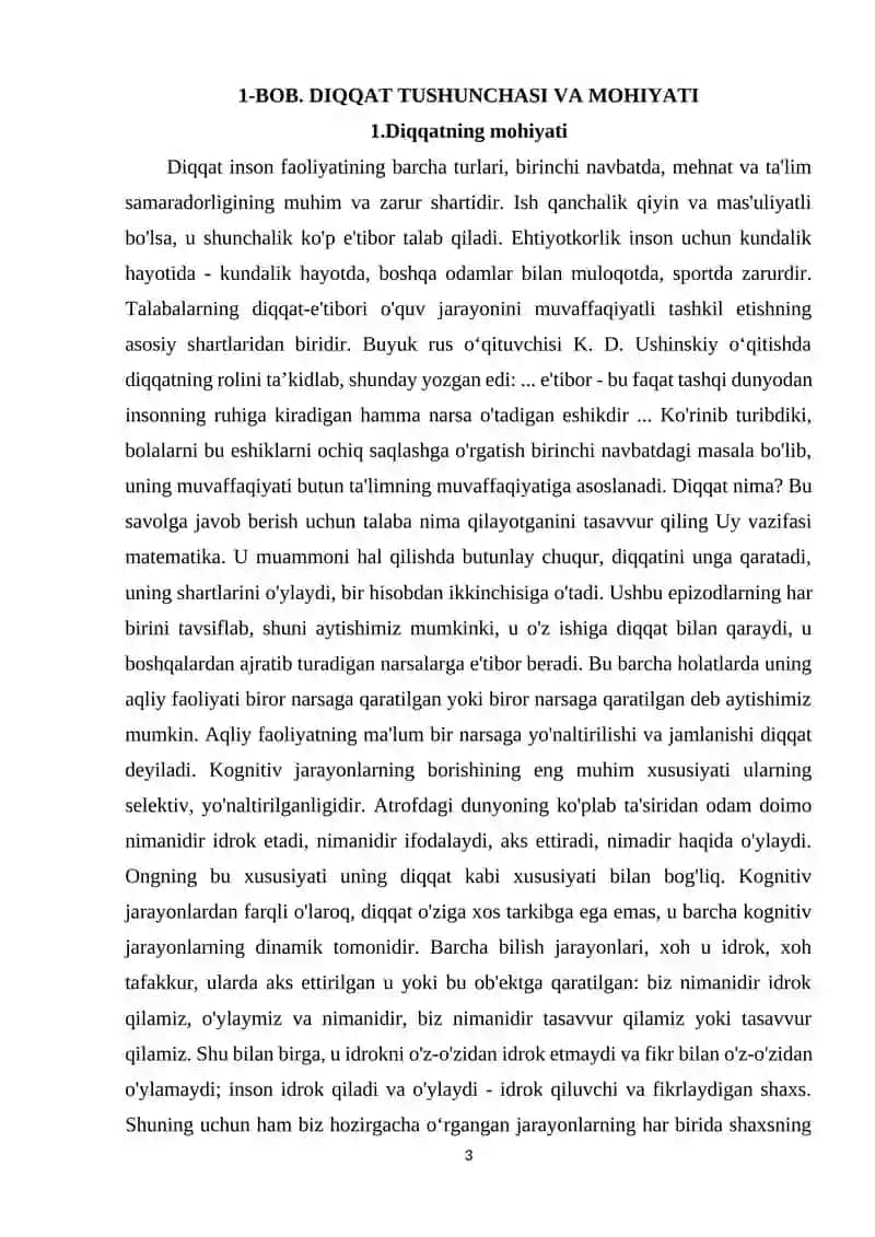 DIQQATNING FUNKSIYALARI, TURLARI, ASOSIY XUSUSIYATLARI 3