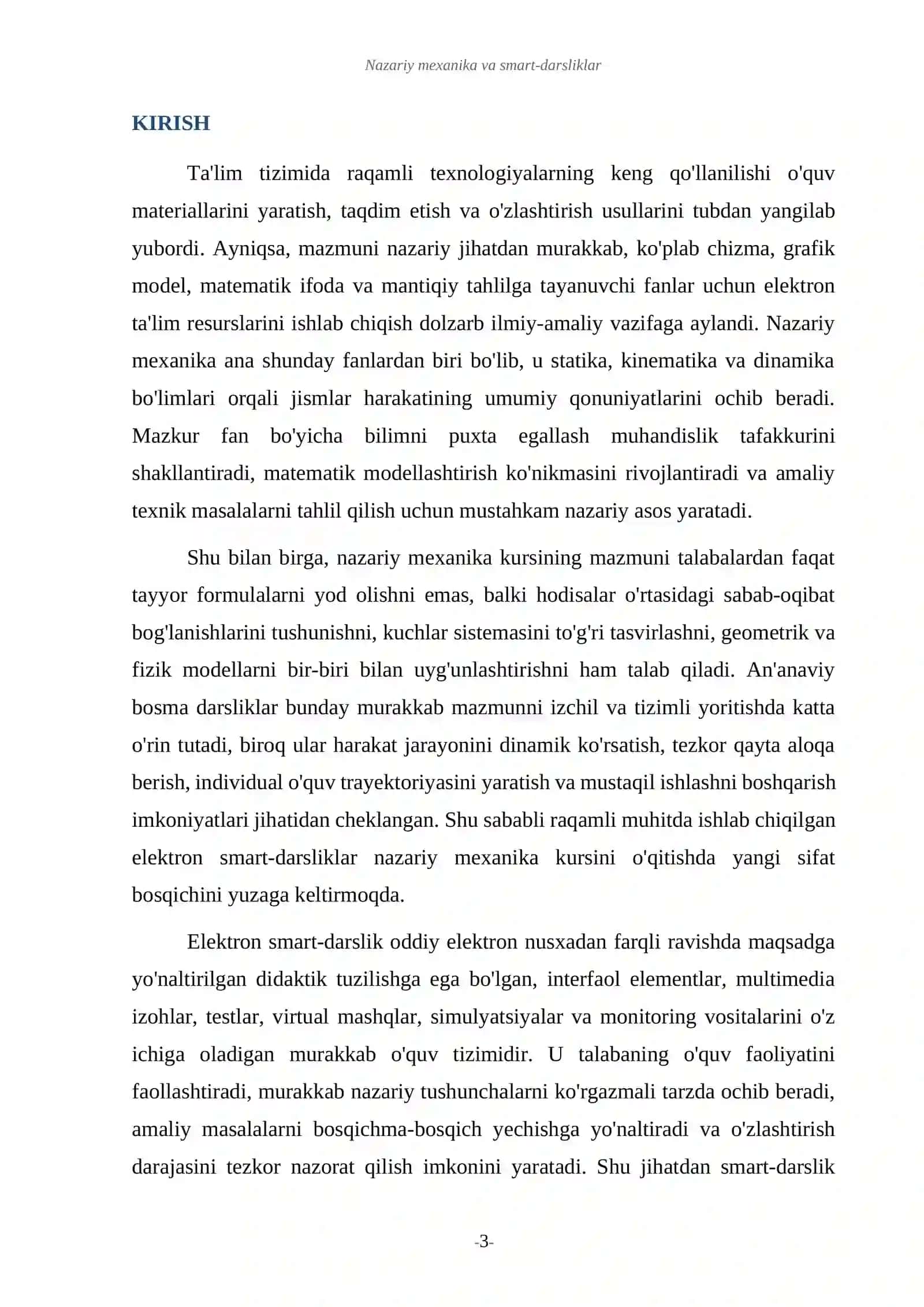 Nazariy mexanika va smart-darsliklar 3