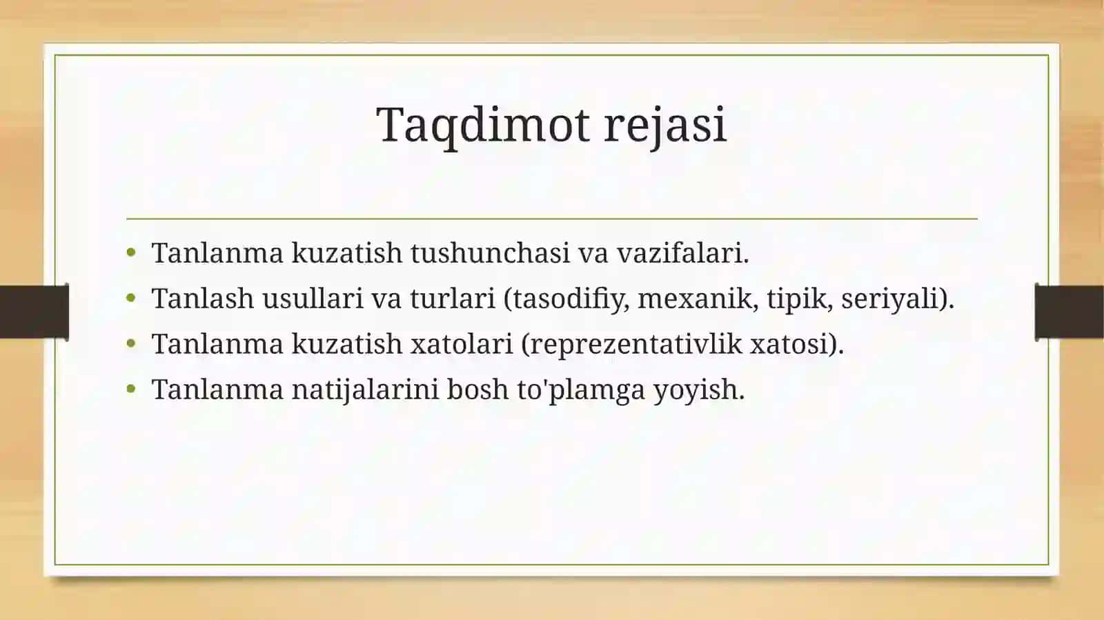 Tanlanma kuzatish va uning statistikadagi ahamiyati 3