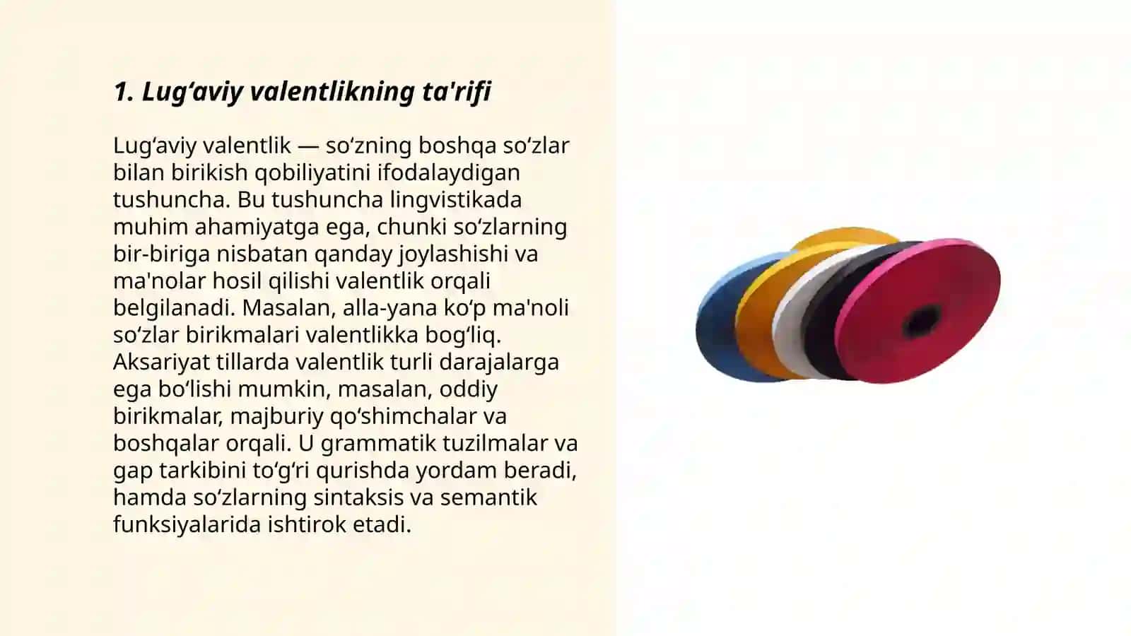 Valentlik. Lug'aviy, grammatik, sintaktik valentlik 3