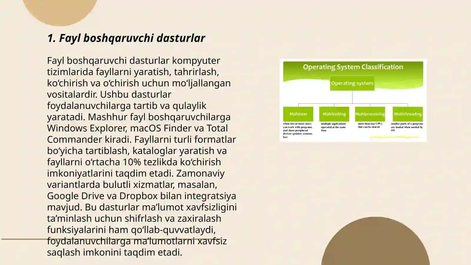 Operatsion tizimlarda yordamchi dasturlar VA utilitlar 3