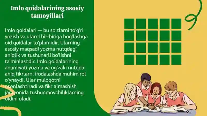Ozbek tilining imlo qoidalari 3