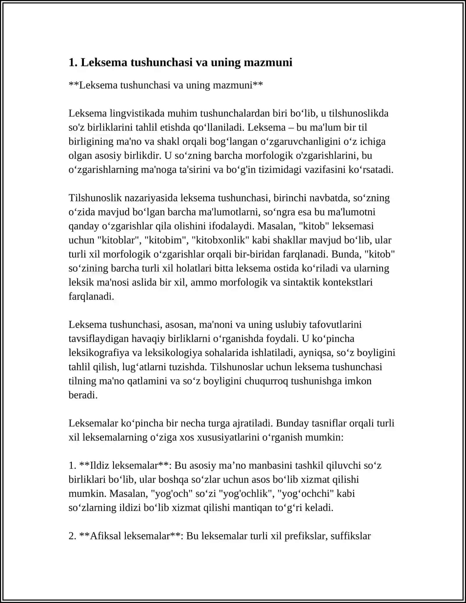 LEKSEMANING MAZMUNI VIA UNING TARKIBI 3