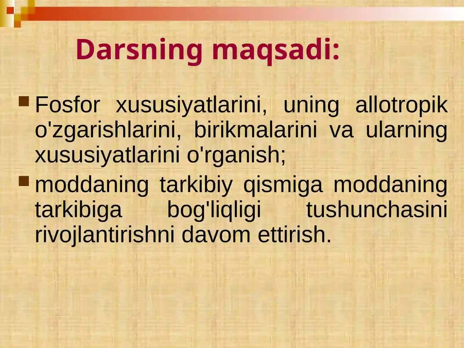 8-sinf Kimyo fanidan Fosfor va uning birikmalari mavzusida dars taqdimoti 3