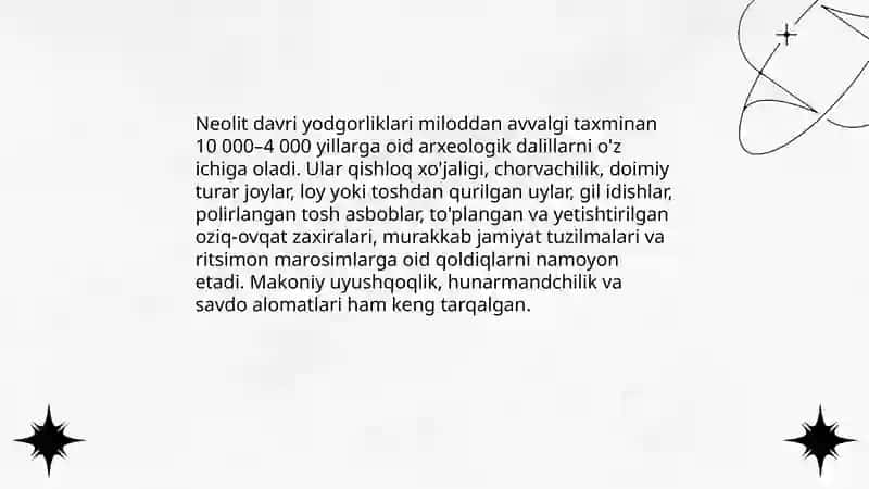 Neolit davri yodgorliklari 3