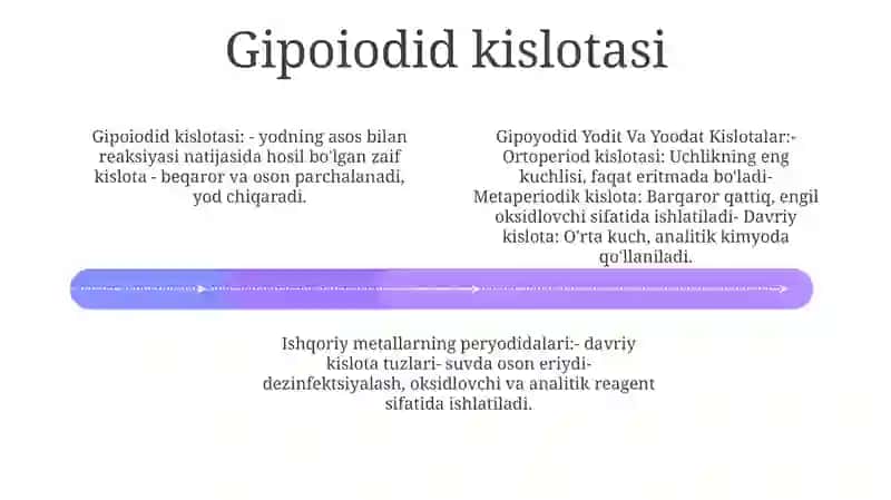 Periodat xilotalar Manganga seriyasidagi halogen oksidli kislotalar 3