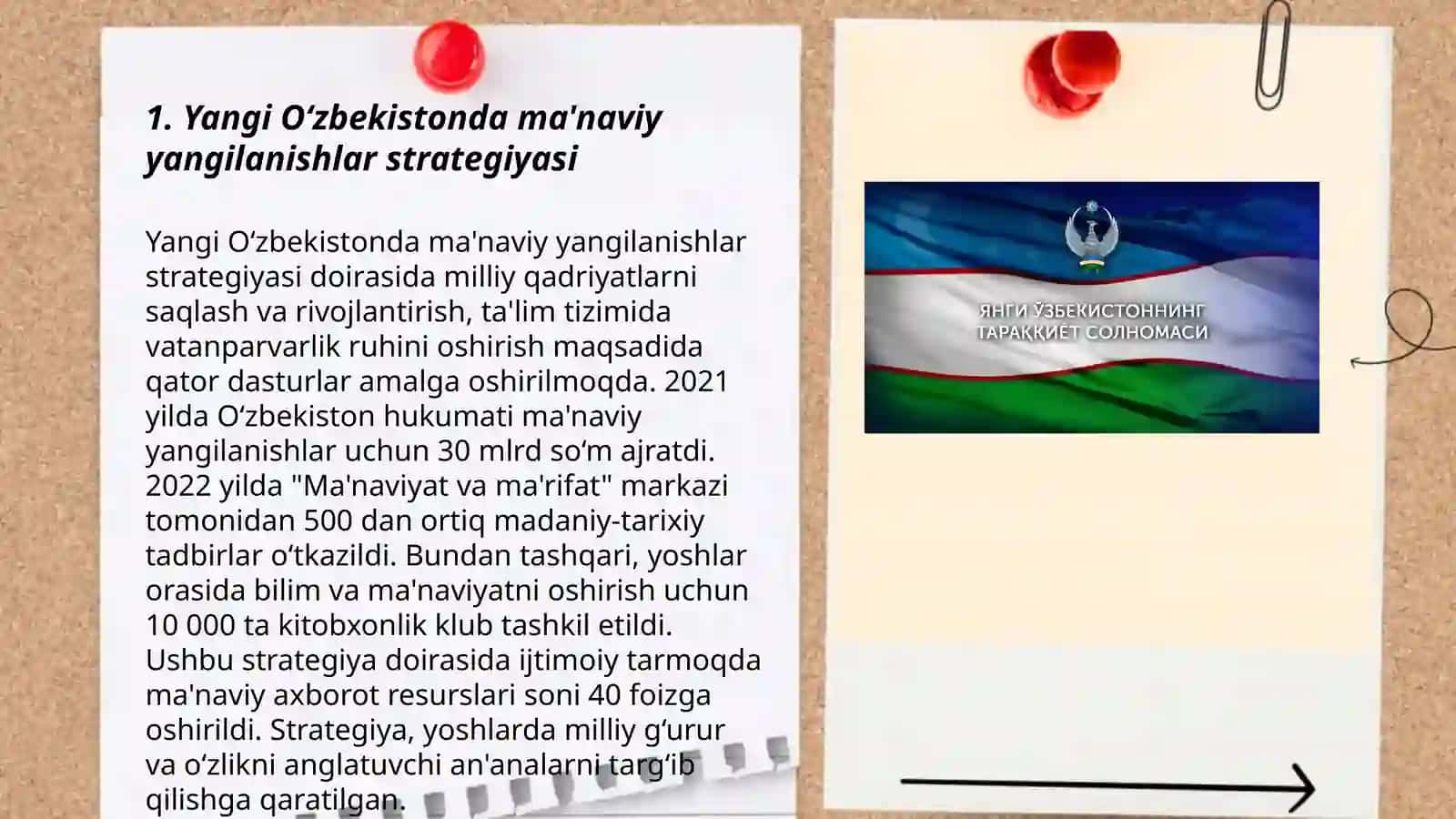 O‘zbekistonda amalga oshirilayotgan ma'naviy o'zgarishlar 3