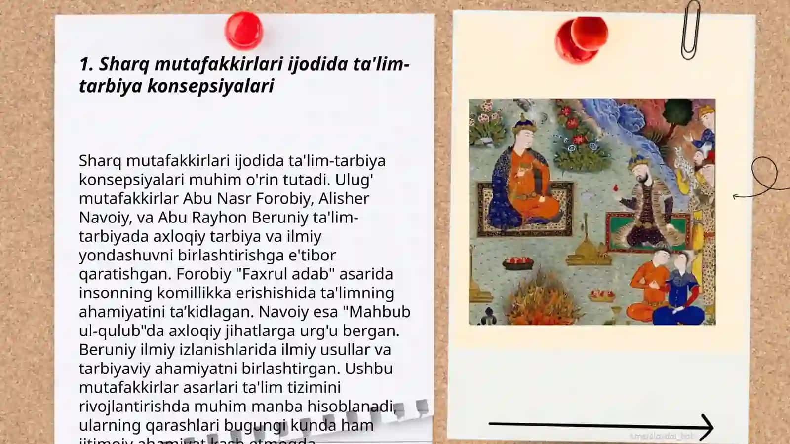Sharq mutafakkirlari ijodida ta'lim tarbiya, ustoz murabbiy masalalariga baĝishlangan ilmiy tadqiqotlari pedagogika fanininig rivojidagi òrni 3