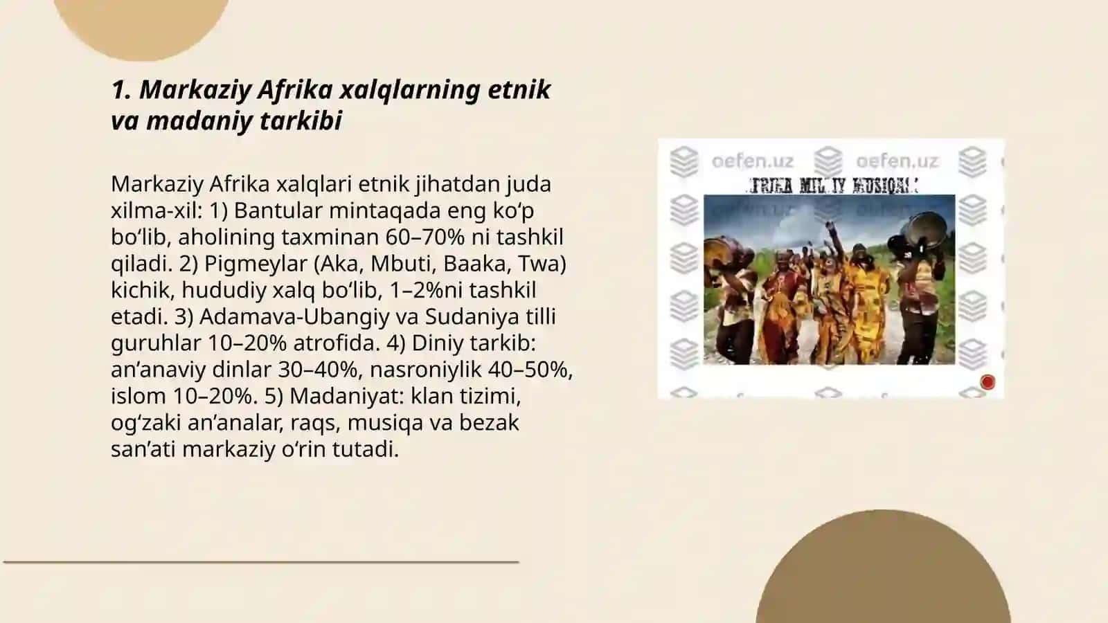 Markaziy afrika xalqlari madaniyati 3