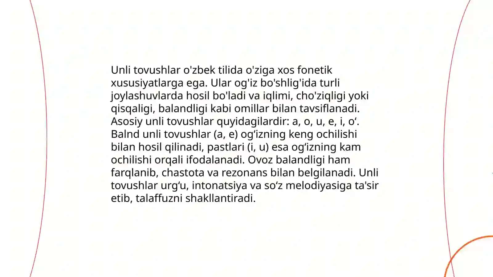 Unli tovushlarni òrganish jarayonida òquvchilarda imloviy savodxonlikni shakllantirish 3