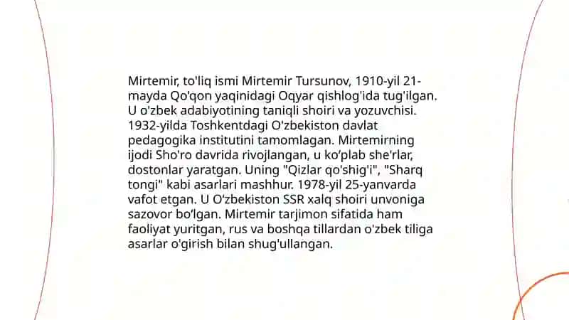 Mirtemir hayoti va ijodi asarlari adabiyotdagi òrni 3