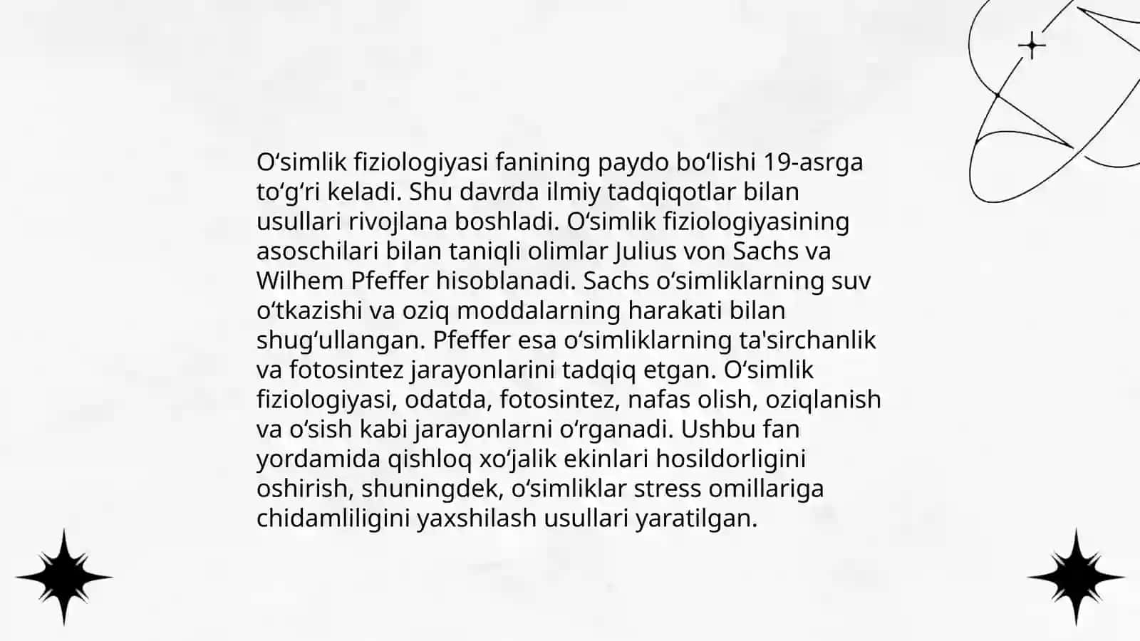 Oʻsimliklar fiziologiyasining rivojlanish tarixi 3