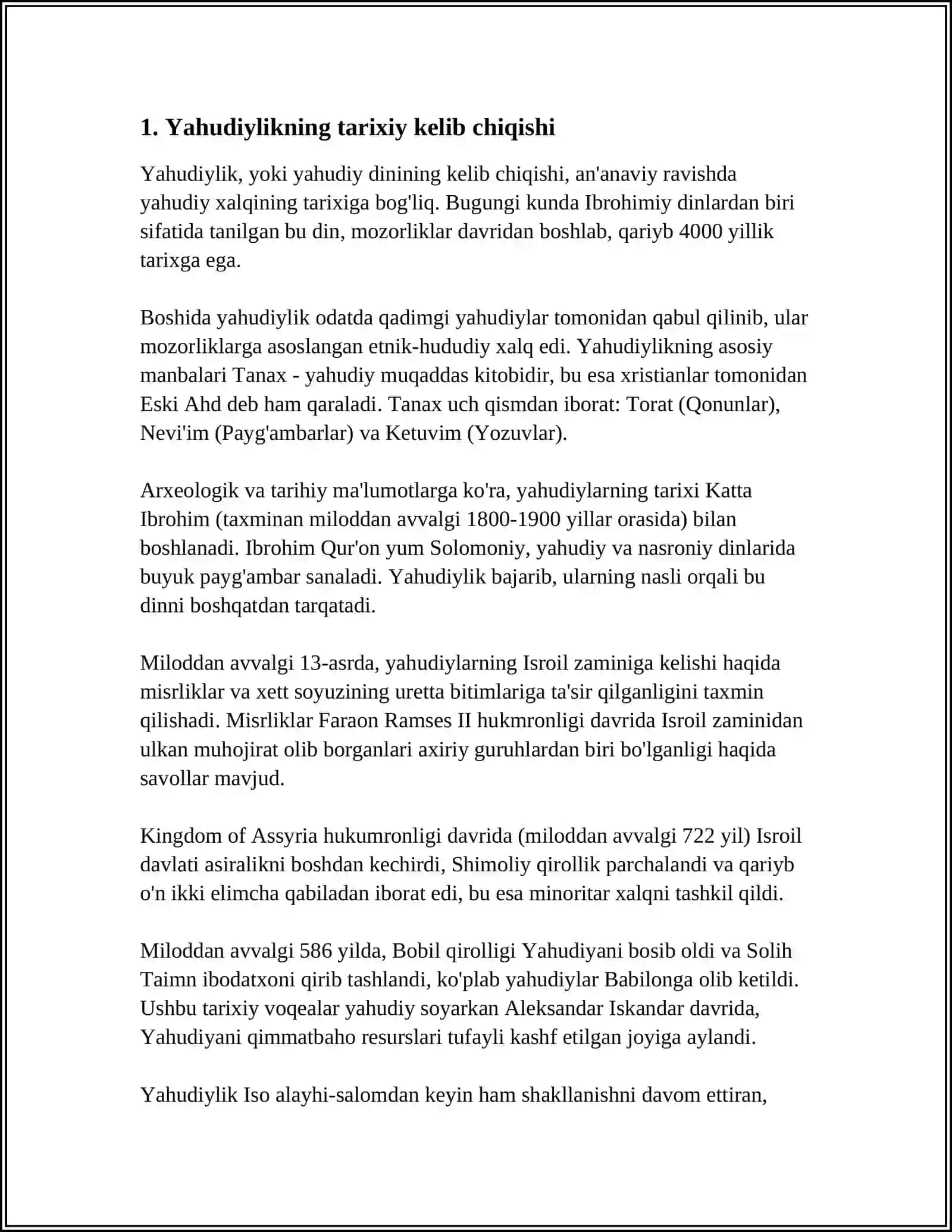 YAXUDIYLIK DININI SHAKILLANISHI 3
