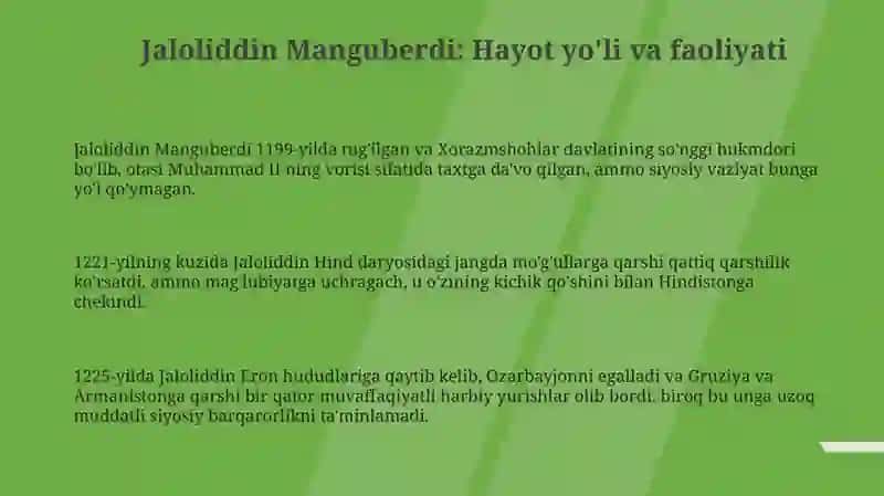 Jaloliddin Manguberdi-vatan himoyachisi 3