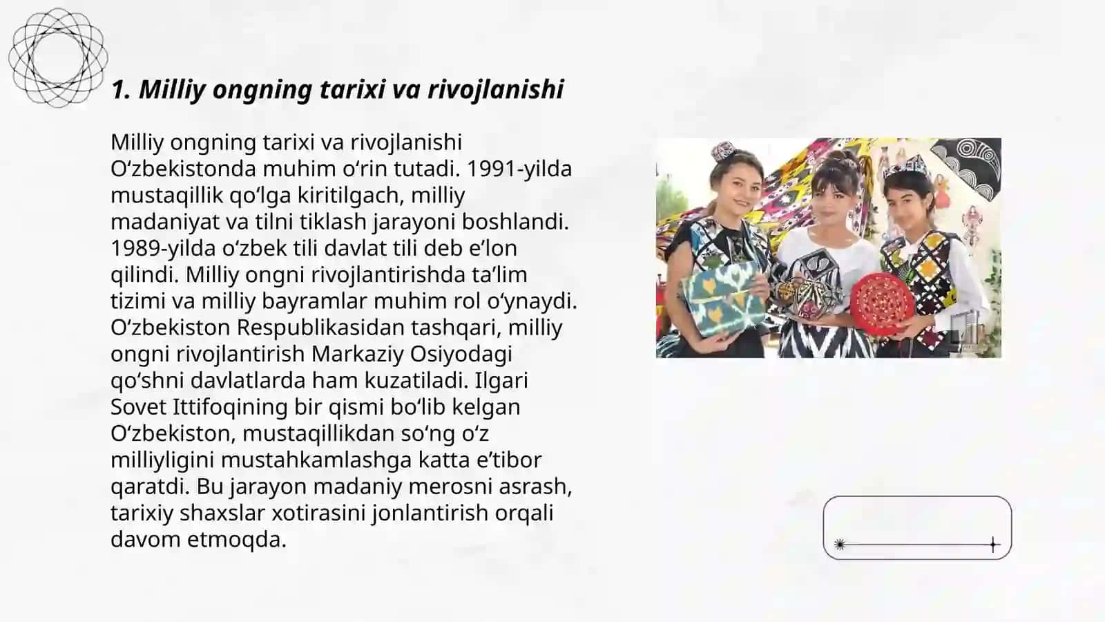 Milliy ong va milliy oʻzlikni anglash 3
