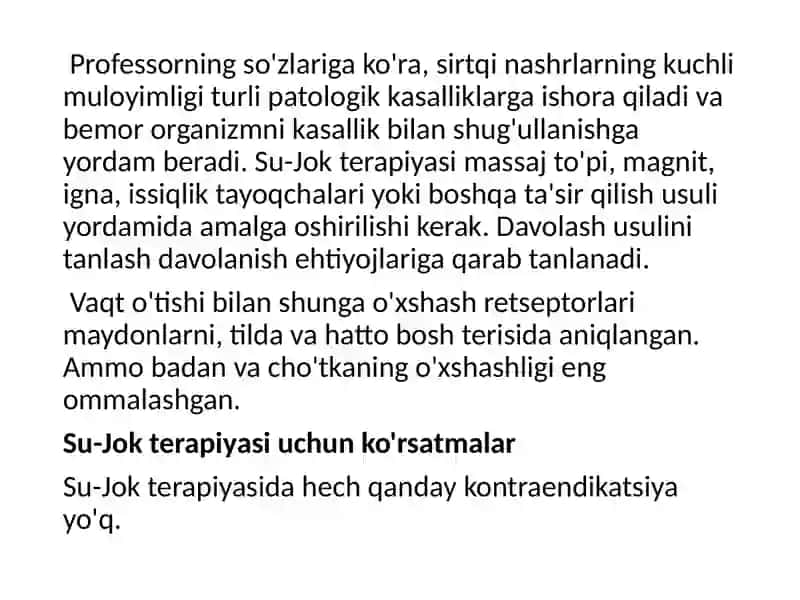 Su-Jok terapiyasi 3