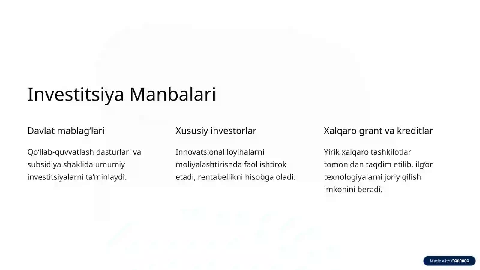 Qishloq Xo'jaligida Innovatsion Texnologiyalar va Investitsiyalar 3