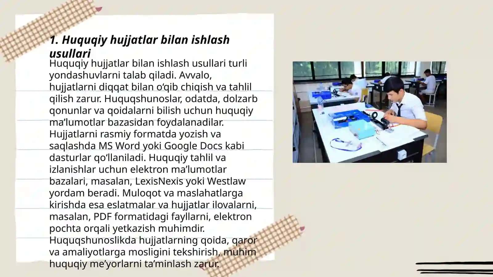 Huquqiy hujjatlar bilan ishlash usullari 3