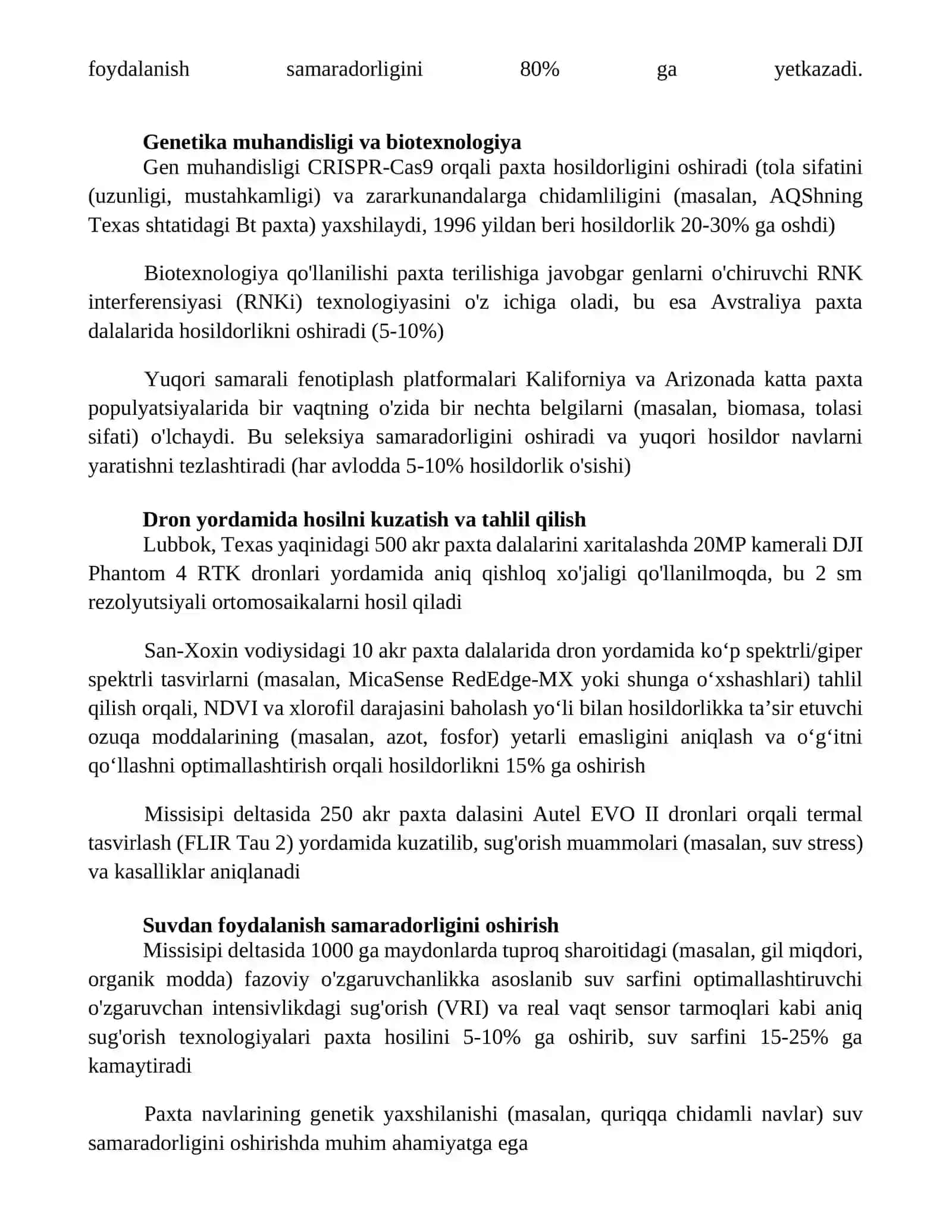 Xaydash chokma xosil qilish texnologiyalari qo'lanishi 3