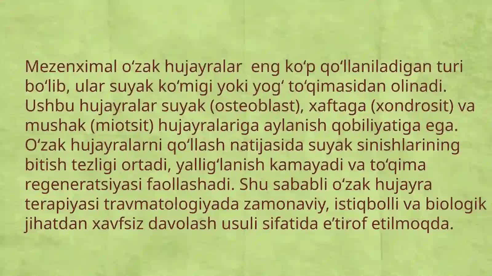 O‘zak hujayralar 3