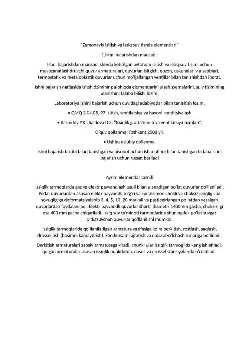 Zamonaviy isitish va issiq suv tizmla elementlari 3