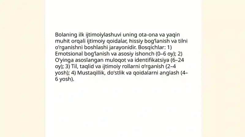 Bolaning ilk ijtimoiylashuv davri 3
