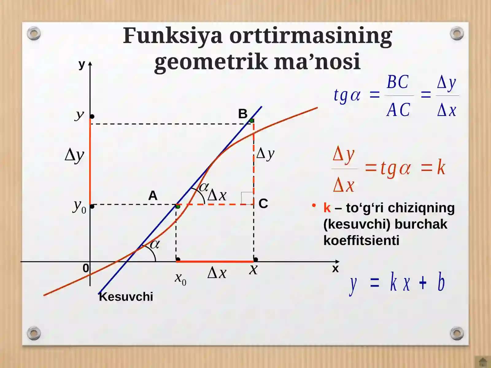 Bir o‘zgaruvchili funksiya hosilasi va differensiali 3