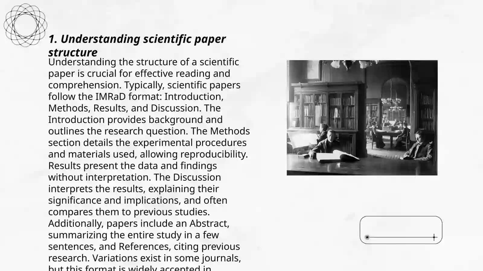 Reading scientific literature and using sources 3