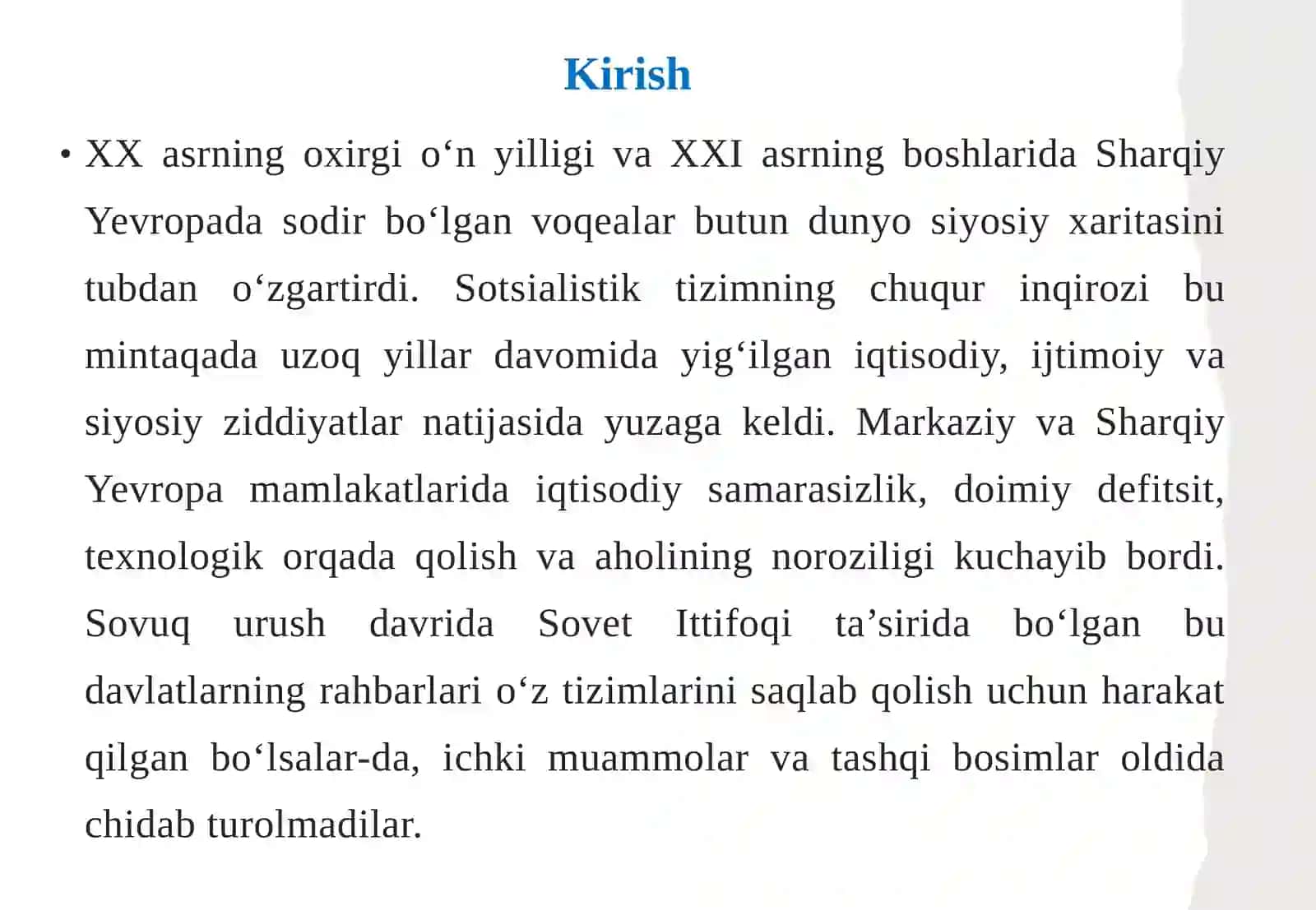XX asr oxiri – XXI asr boshlarida Bolgariya, Vengriya, Polsha, Chexiya 3