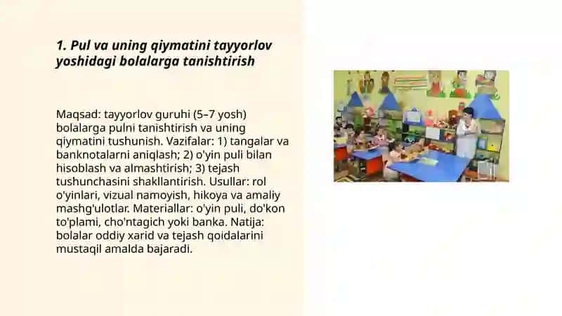 Tayyorlov guruhi yoshidagi bolalarga iqtisodiy tarbiya berish 3