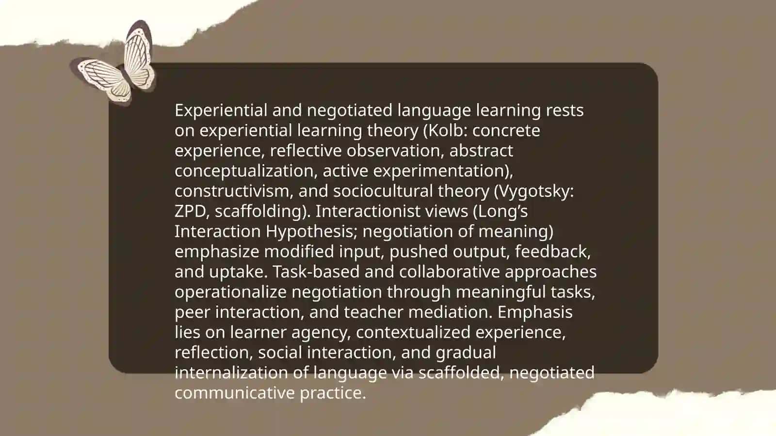 Experiental and negotiated language learning 3