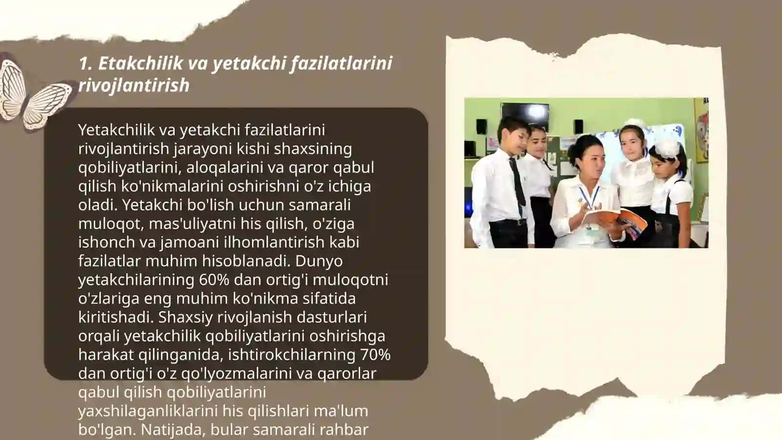 Sinf rahbarining o'quvchilar jamoasi bilan ishlash usullari 3