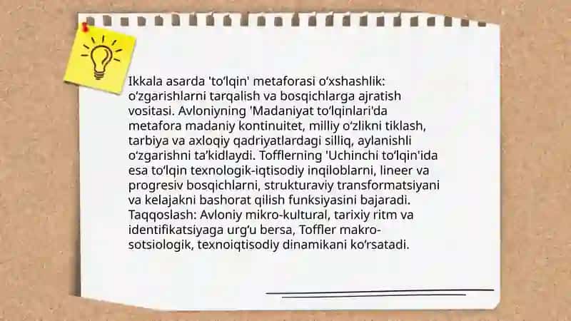 Madaniyat tólqinlari va Uchinchi tòlqin 3