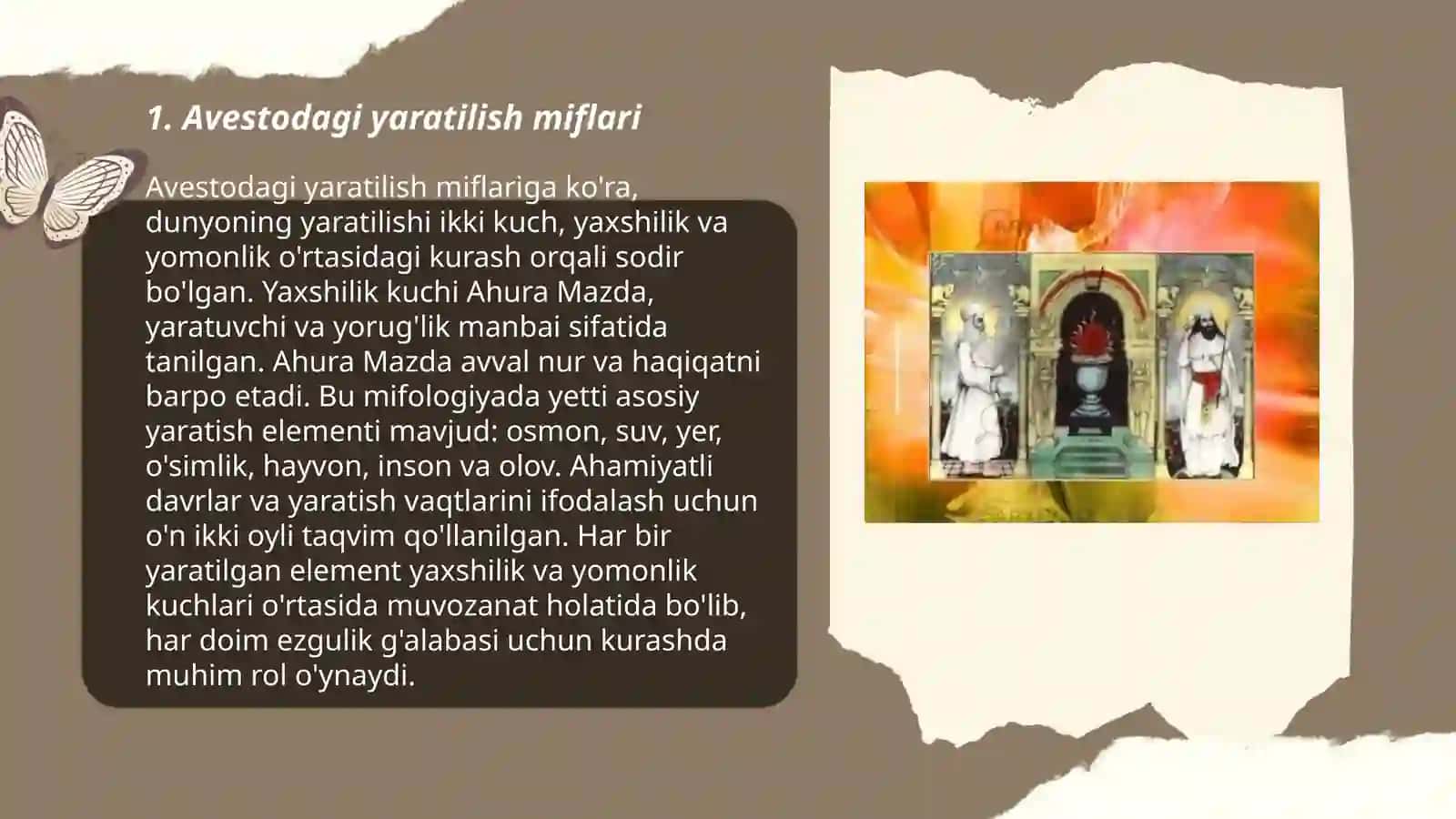 Avesto va Dadaqo'rg'utdagi miflarning tasniflanishi 3