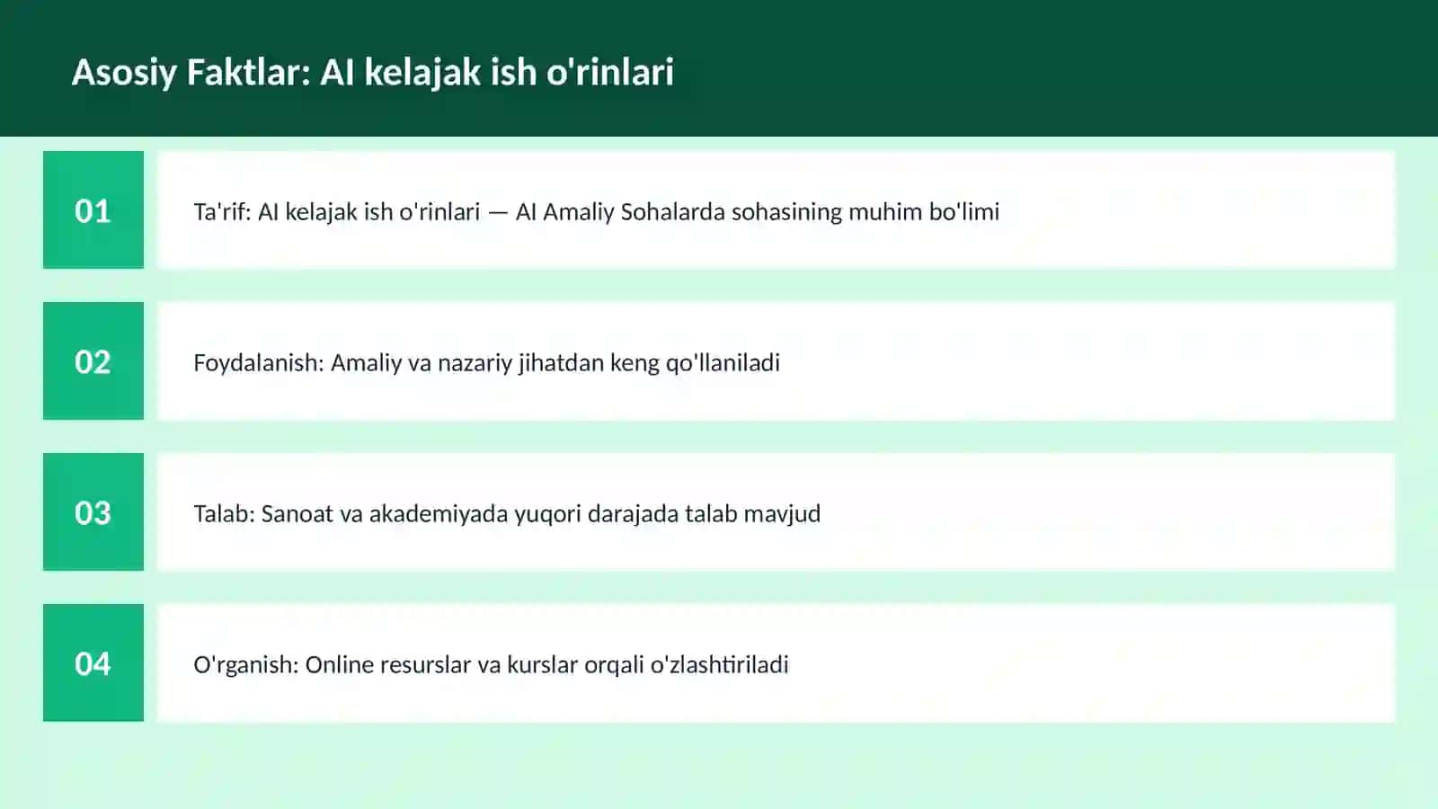 AI kelajak ish o'rinlari 3