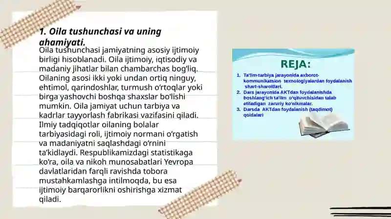 Oila va uning asosiy funksiyalarini shakllantirish 3