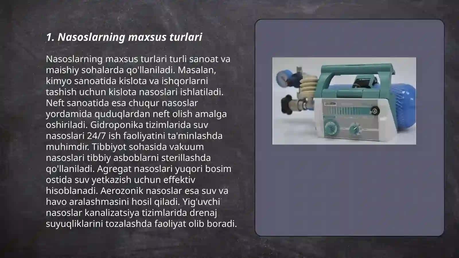 Nasos,ventilyator va kompressorlarning mahsus turlari 3