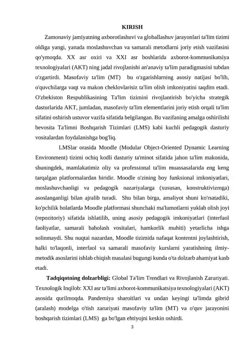"MASOFAVIY KURSLAR YARATISHDA MOODLE TIZIMIDAN FOYDALANISH" 3