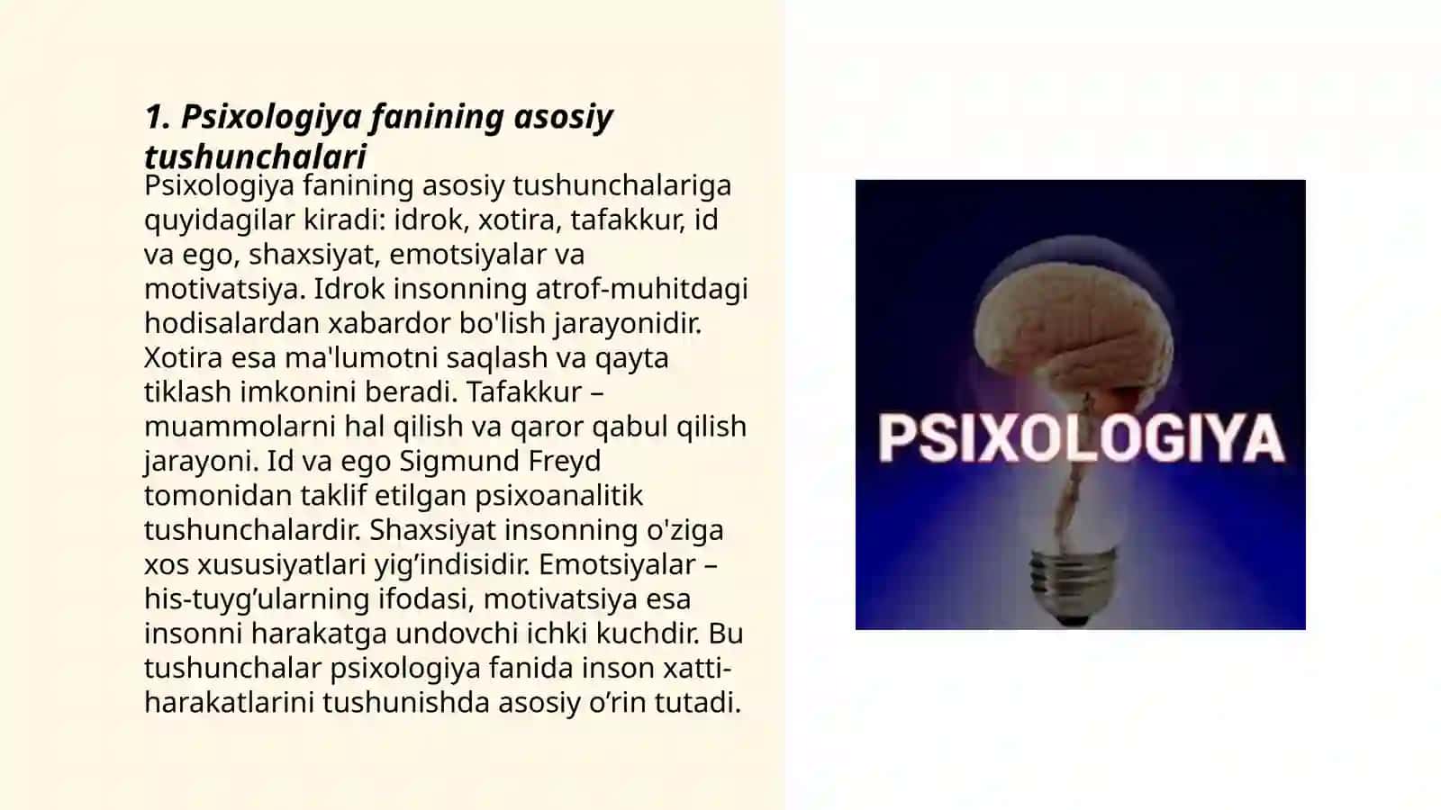 Psixologiya fanining asosiy tushunchalari 3