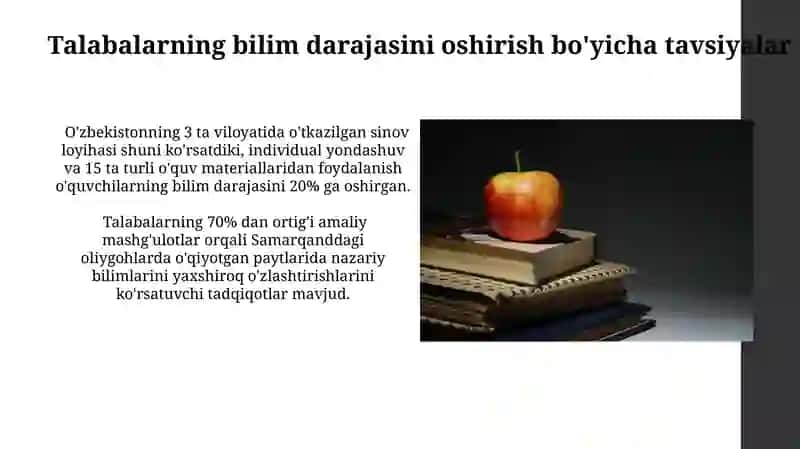 Talabalarning bilim darajasini baholash 3