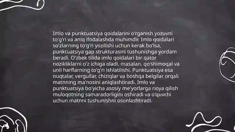 Boshlanģich ta'limda imloviy va punktuatsion savodxonlikni oshirish bo'yicha tavsiyalar ishlab chiqarish 3
