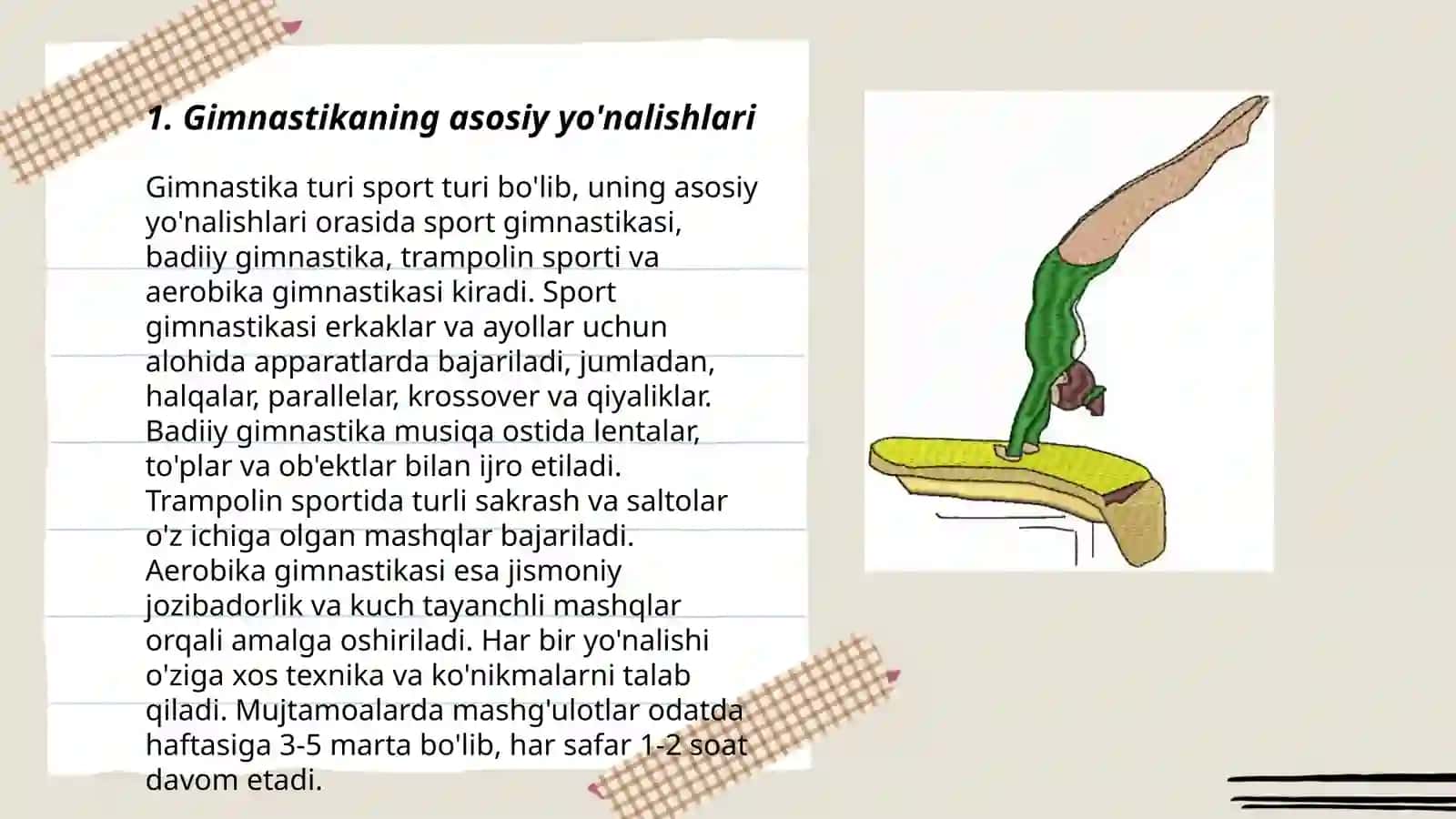 Gimnastika sport turining bo'limlari 3