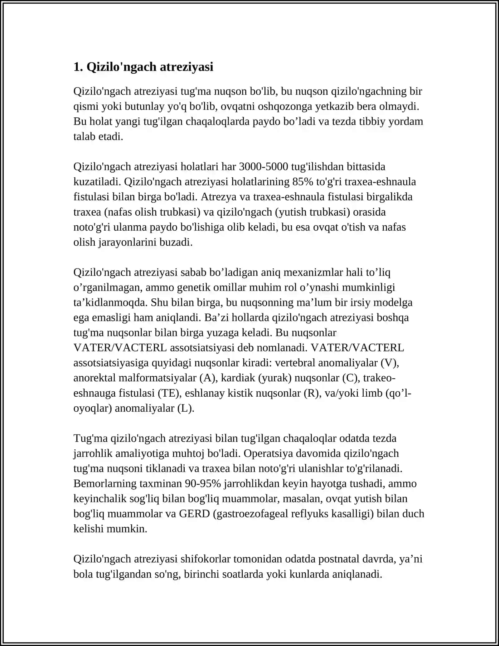 QIZILOʻNGACHNING TUGʻMA VA ORTIRILGAN NUQSONLARI XIRURGIYASI 3