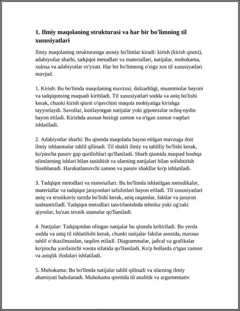 ILMIY MAQOLA VA UNING TIL XUSUSIYATLARI 3