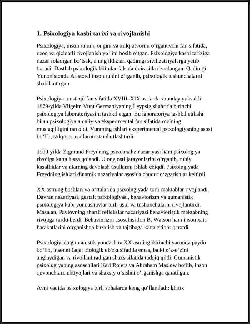Psixologiya kasbi tarixi va rivojlanishi 3