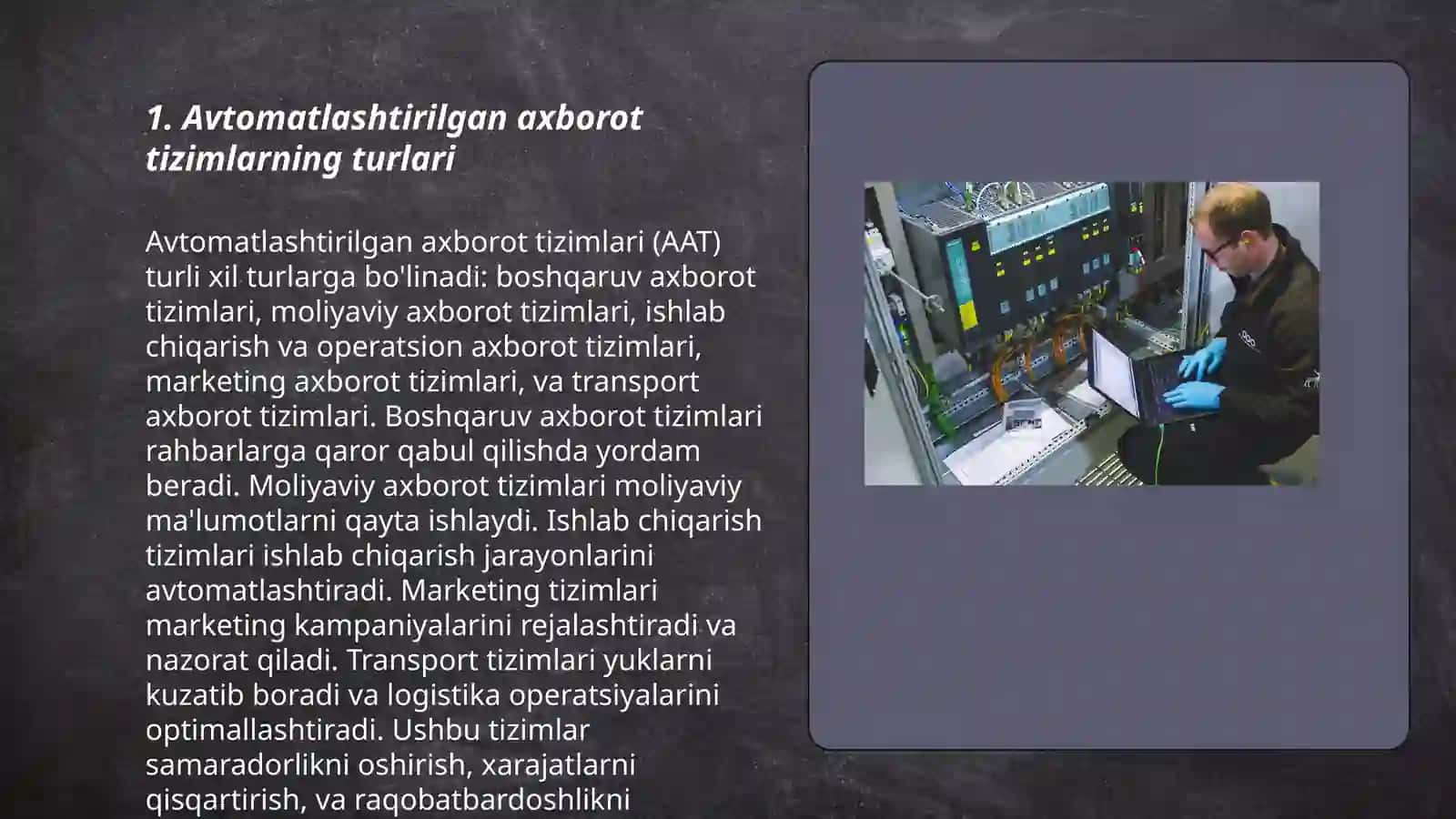 Avtomatlashtirilgan axborot tizimlari va ma’lumotlar bazasi 3