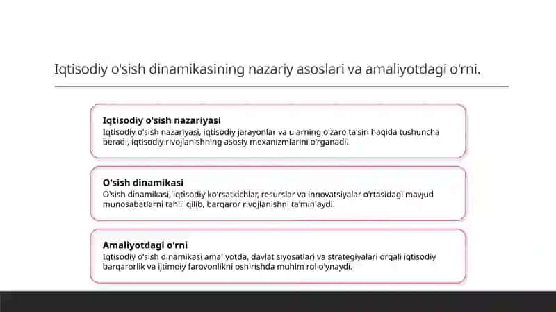 Iqtisodiy o'sish nazariyasi 3