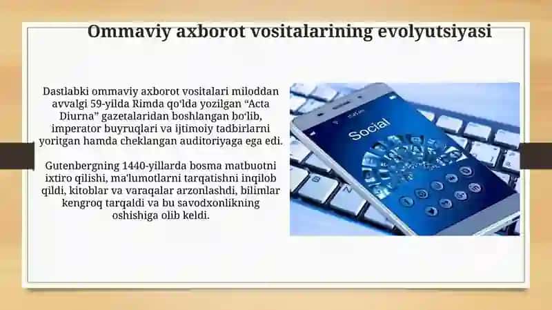Ommaviy axborot vositalarining evolyutsiyasi 3